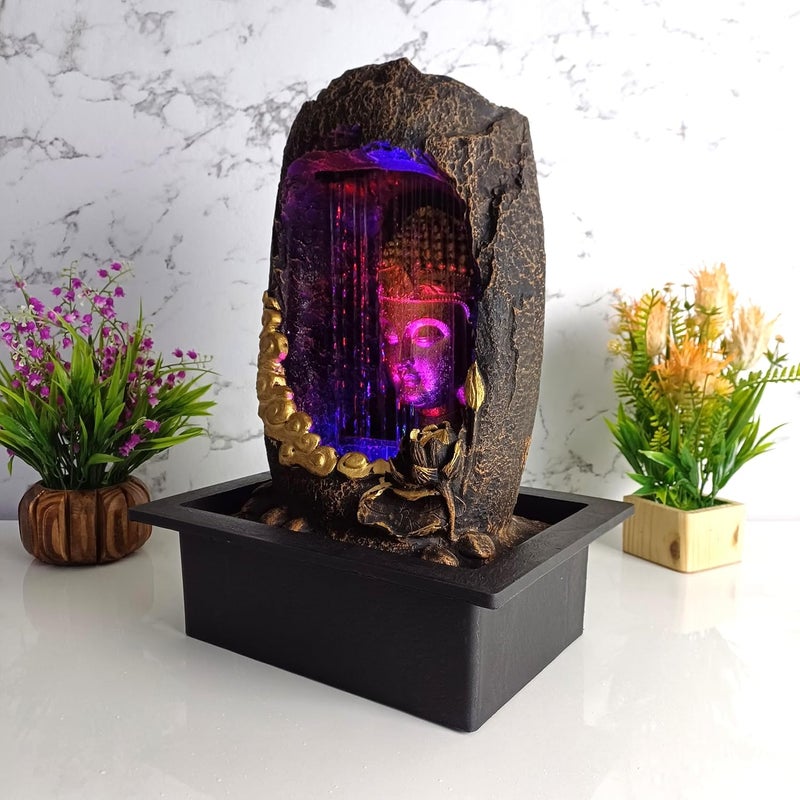 RUPANNA RUPANNA Gufa Buddha Table Top Water Fountain for Home DecorOfficeVastuHouse WarmingGift  - Image 4