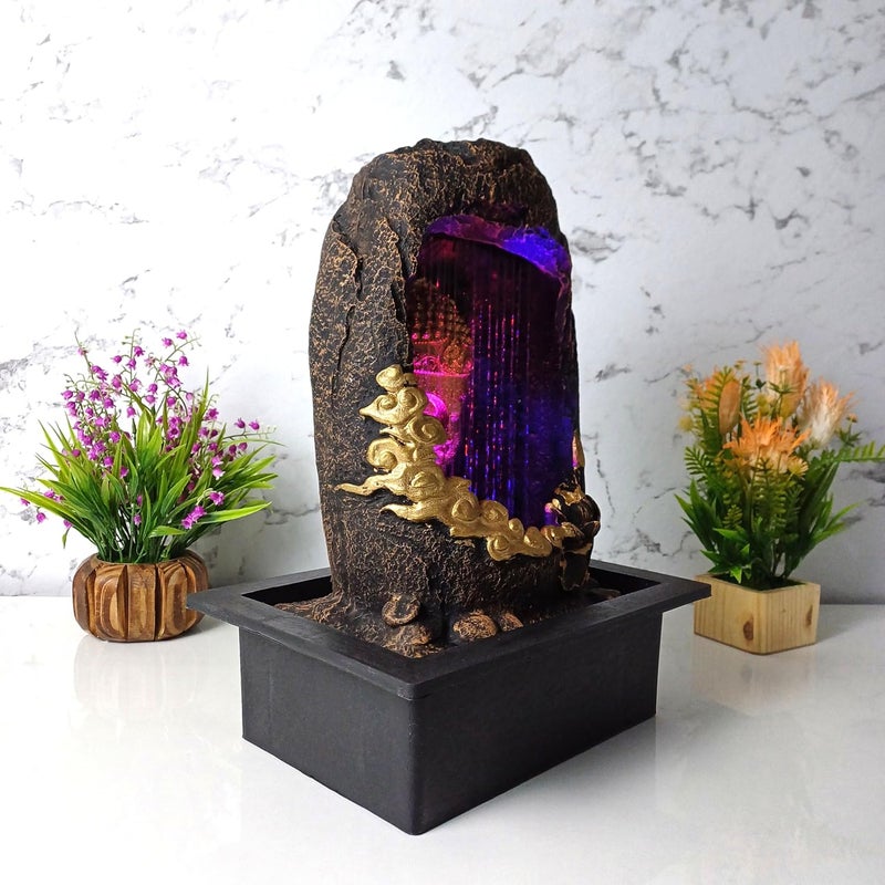 RUPANNA RUPANNA Gufa Buddha Table Top Water Fountain for Home DecorOfficeVastuHouse WarmingGift  - Image 3