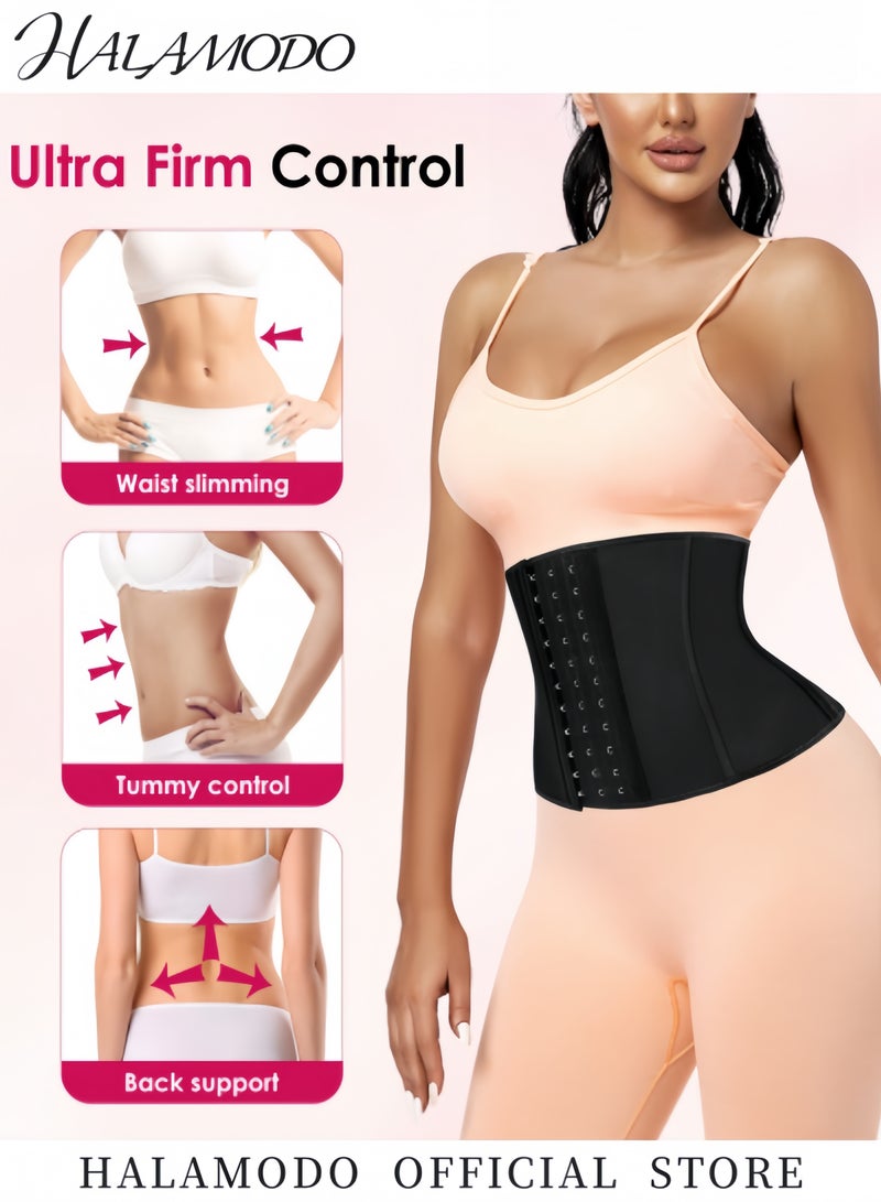 هالامودو مشدات الخصر النسائية، مشدات الخصر القصيرة جدًا، مشدات الخصر أسفل الصدر، مشد رياضي من اللاتكس، حزام التعافي بعد الولادة - Image 3