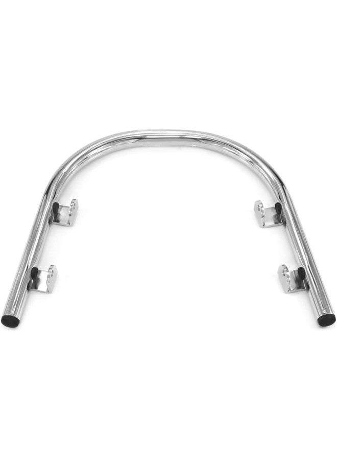 klarako Motorcycle Front Fender Mudguard Bumper Guard Frame Protector Bracket Crash Bar Support Holder for Vespa GTS 200 250 300 Stainless Steel Modified Accessories (Silver B) - Image 3