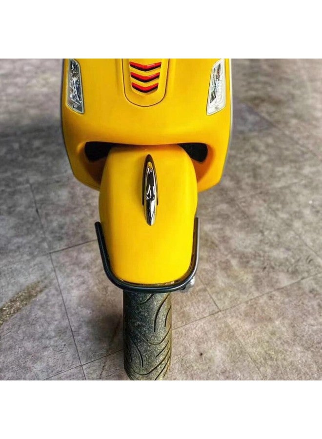 klarako Motorcycle Front Fender Mudguard Bumper Guard Frame Protector Bracket Crash Bar Support Holder for Vespa GTS 200 250 300 Stainless Steel Modified Accessories (Silver B) - Image 5