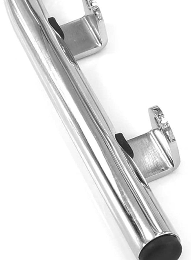 klarako Motorcycle Front Fender Mudguard Bumper Guard Frame Protector Bracket Crash Bar Support Holder for Vespa GTS 200 250 300 Stainless Steel Modified Accessories (Silver B) - Image 4