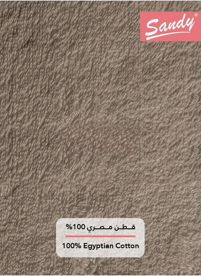 Sandy SANDY Extra Large Bath Towel Set Premium Hotel Quality 100% Cotton Made in Egypt, Soft Quick Drying and Highly Absorbent (2 Pack - 90x180 cm) - Brown  - Image 5