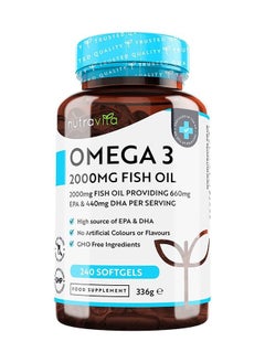 Nutravita Nutravita Omega 3 Pure Fish Oil 2000mg – 660mg EPA & 440mg DHA per Daily Serving 