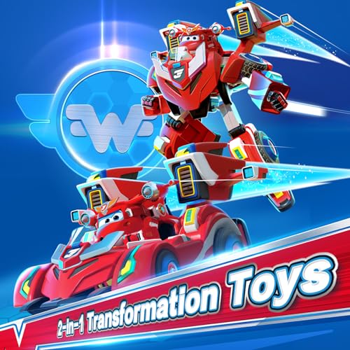 Super Wings Transformable Toys 7 Super Robot and 2 Mini Jett Transforming Suit 2 in 1 Racing CarRobot Action Figure for Boys and Girls Age 3 Gifts for Preschool Kids Red - Image 5