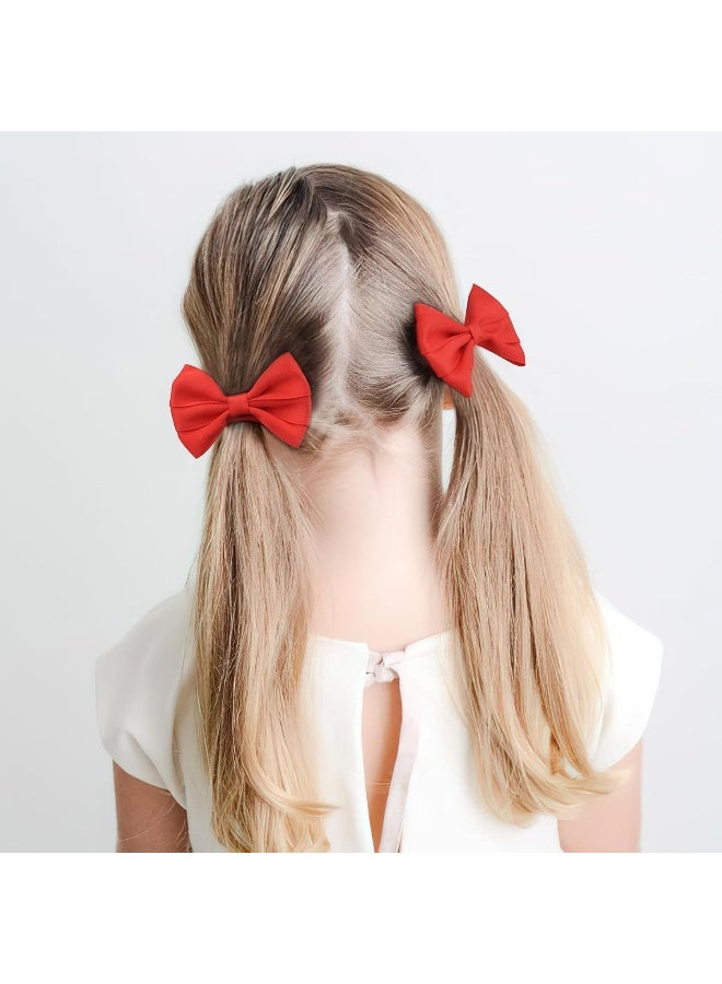 Ayesha 40 Pcs Hair Accessories - 3 Inch Bows, Rubber Bands, Ponytail Holders Elastics & Pigtail Bows for Girls & Toddlers - Image 4