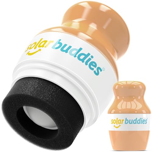 Solar Buddies Sunscreen Applicator - Single Nude - Refillable Roll on Sponge Sunscreen, Suncream & Lotion Applicator For Kids, Adults & Families - Holds 3.4fl oz, Perfect Size for Travel - Image 1