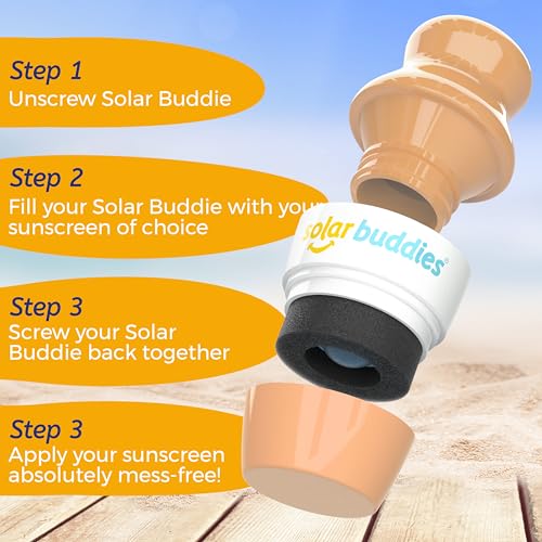 Solar Buddies Sunscreen Applicator - Single Nude - Refillable Roll on Sponge Sunscreen, Suncream & Lotion Applicator For Kids, Adults & Families - Holds 3.4fl oz, Perfect Size for Travel - Image 5