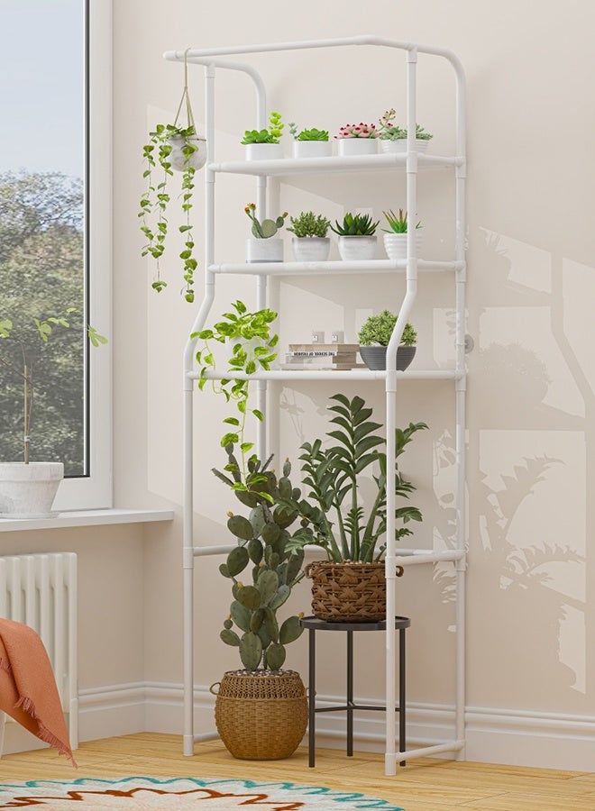 DUNISO Over the Washing Machine Storage Rack, 3-Tiers Drum Washer Dryer Stand Shelves, Space Saving Bathroom Balcony Organizer Rack,Large Capacity Laundry Shelf for Home, Hotel - Image 5