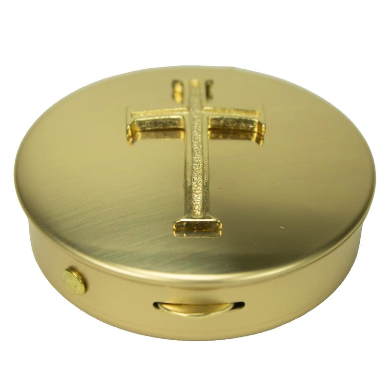 Cathedral Art Abbey  CA Gift Gold Latin Cross Pyx Container