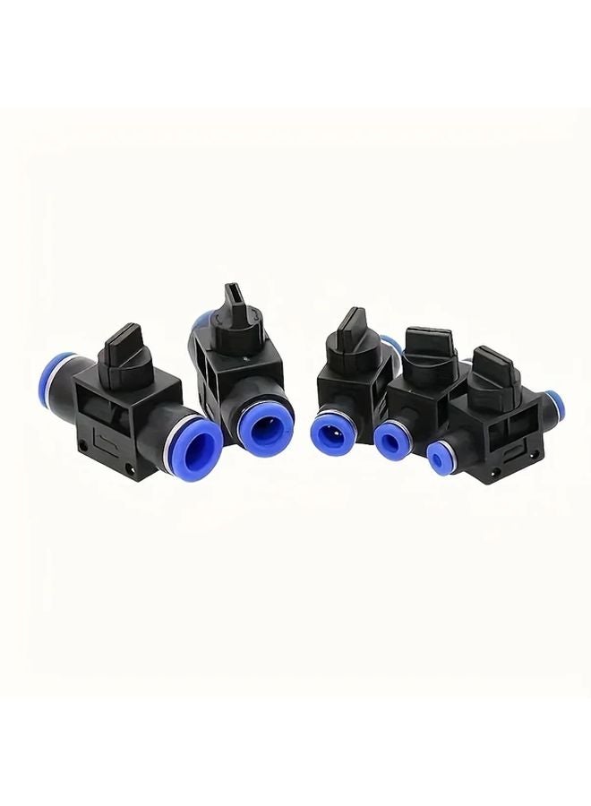 HVFF 4MM 4PCS Push In Connect Air Ball Valve 4mm Plastic Nickel Compact Pneumatic - Image 3