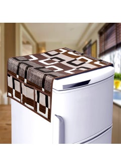 KANUSHI KANUSHI Industries Washable Cotton 1 Piece Lpg Gas Cylinder Cover 1 Pc Fridge Cover Top 1Pc Wall Hanging MagazineOrganiser Letter Holder Cover CYLFRIMGZBrownBox  - Image 2