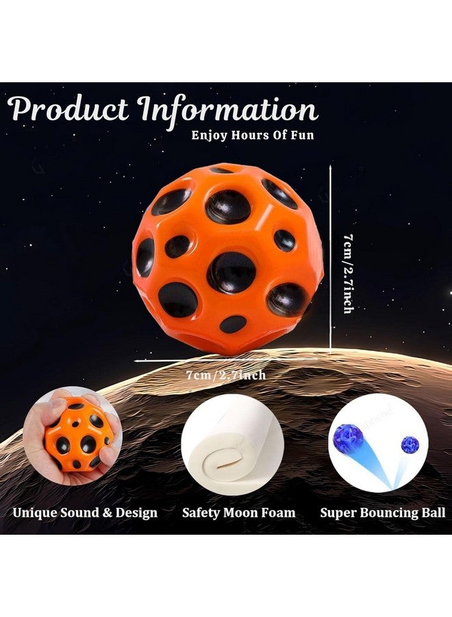 GRAPHENE 2 Pcs Bouncing Moon Ball High Jumping Stress Relief Moon Ball for Kids Adults Pets Children's Sensory Athlete Training Space Bounce Balls Best Gift Outdoor Indoor Play - Image 2