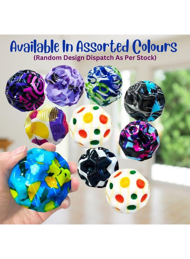 GRAPHENE 2 Pcs Bouncing Moon Ball High Jumping Stress Relief Moon Ball for Kids Adults Pets Children's Sensory Athlete Training Space Bounce Balls Best Gift Outdoor Indoor Play - Image 3