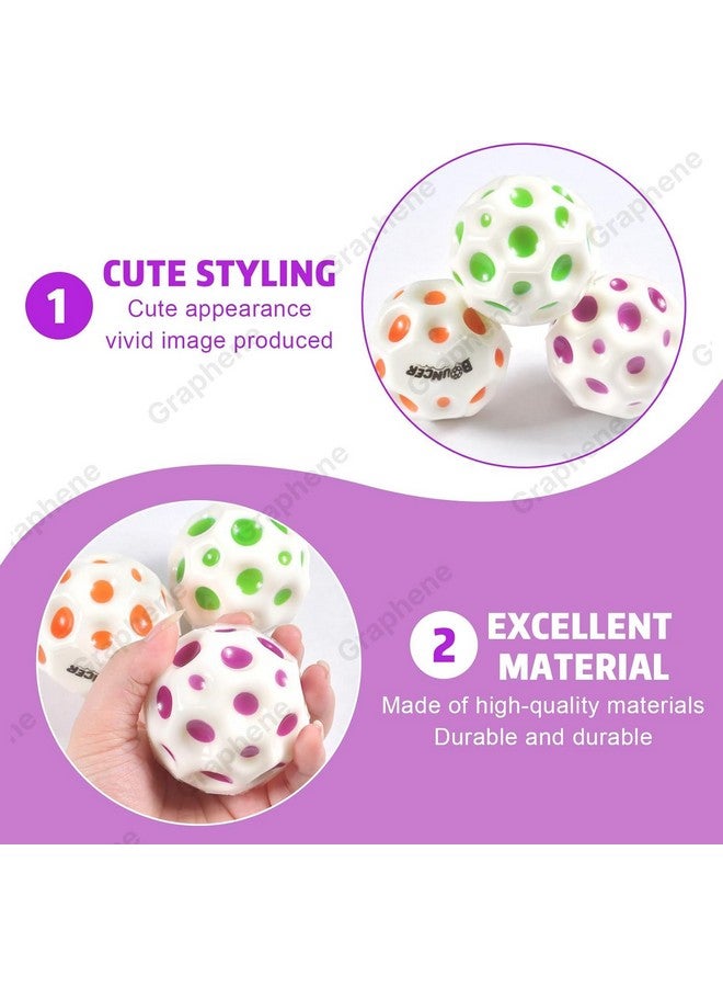 GRAPHENE 2 Pcs Bouncing Moon Ball High Jumping Stress Relief Moon Ball for Kids Adults Pets Children's Sensory Athlete Training Space Bounce Balls Best Gift Outdoor Indoor Play - Image 5