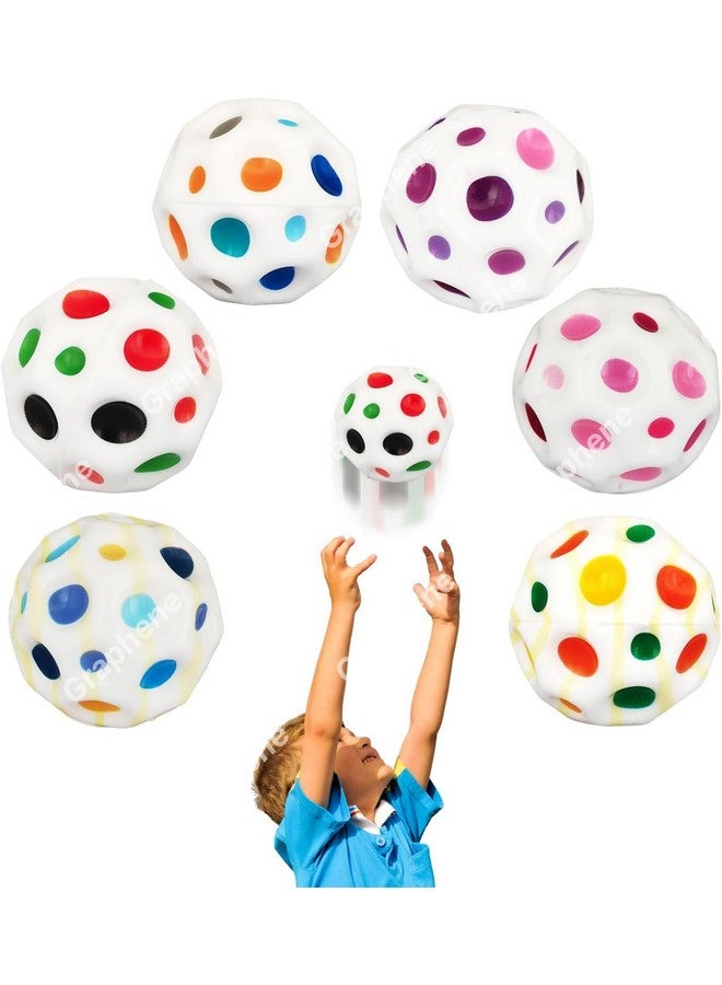 GRAPHENE 2 Pcs Bouncing Moon Ball High Jumping Stress Relief Moon Ball for Kids Adults Pets Children's Sensory Athlete Training Space Bounce Balls Best Gift Outdoor Indoor Play - Image 1