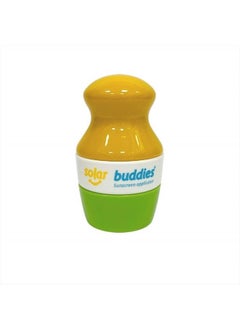 Solar Buddies Single Green Solar Buddies Refillable Roll On Sponge Applicator For Kids, Adults, Families, Travel Size Holds 100ml Travel Friendly for Sunscreen, Suncream and Lotions (Green)  - Image 1