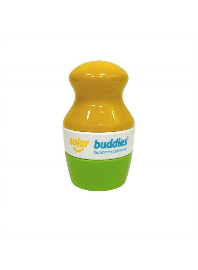 Solar Buddies Single Green Solar Buddies Refillable Roll On Sponge Applicator For Kids, Adults, Families, Travel Size Holds 100ml Travel Friendly for Sunscreen, Suncream and Lotions (Green) - Image 1