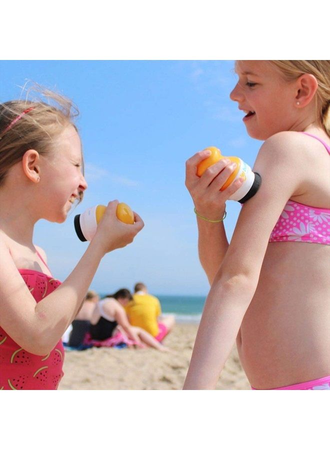 Solar Buddies Single Green Solar Buddies Refillable Roll On Sponge Applicator For Kids, Adults, Families, Travel Size Holds 100ml Travel Friendly for Sunscreen, Suncream and Lotions (Green) - Image 5
