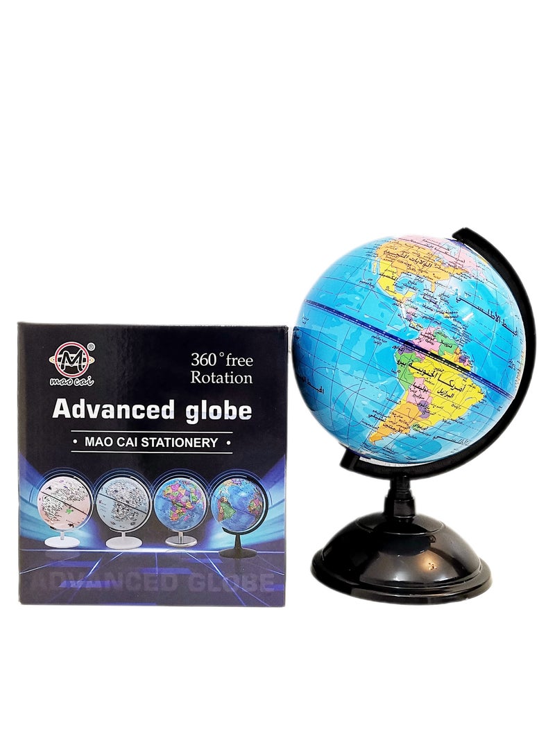 حسم كرة ارضية للتدريس في الفصول الدراسية مع سطح عالي الدقة مقاوم للماء وسطح قابل للكتابة، كرة ارضية دوارة 360 درجة للتعليم والمكتب - Image 3