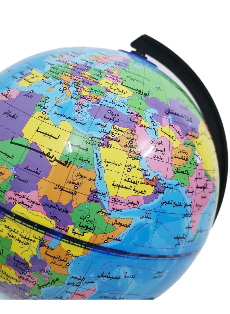 حسم كرة ارضية للتدريس في الفصول الدراسية مع سطح عالي الدقة مقاوم للماء وسطح قابل للكتابة، كرة ارضية دوارة 360 درجة للتعليم والمكتب - Image 5