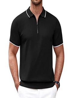 Eckek Men's Summer Lapel Knit Short-sleeved Slim Fashion Breathable Men's Business Shirt  - Image 3