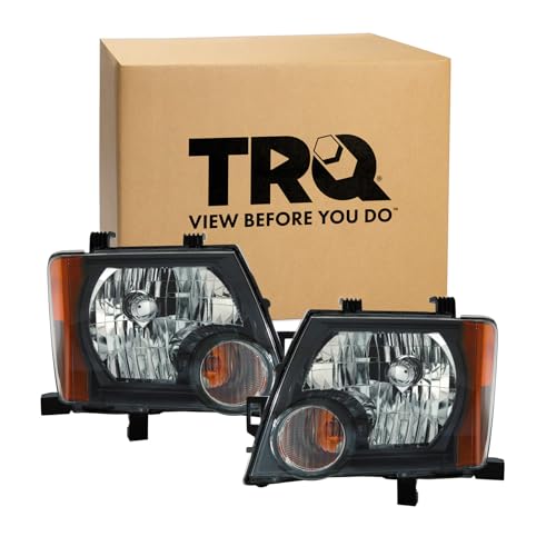 TRQ Headlight Assembly Set Headlights Compatible with 20082015 Nissan Xterra NI2502189 NI2503189