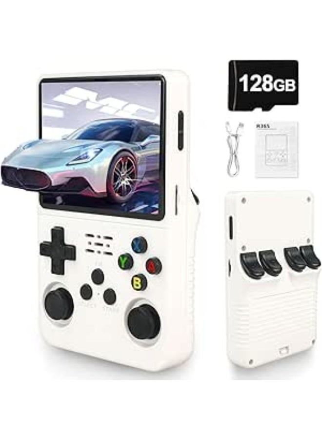 جهاز ألعاب ريترو محمول بشاشة HD مقاس 3.5 بوصة، مشغل ألعاب فيديو كلاسيكي بنظام لينكس مفتوح المصدر مع كارت ميموري 128 جيجابايت يحتوي على أكثر من 30,000 لعبة - Image 1