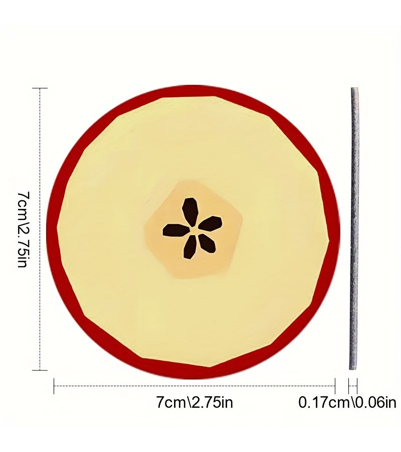 Persimmon Fruit Pattern Cup Coaster Set 2 Pack Anti Slip Home Decor - Image 2