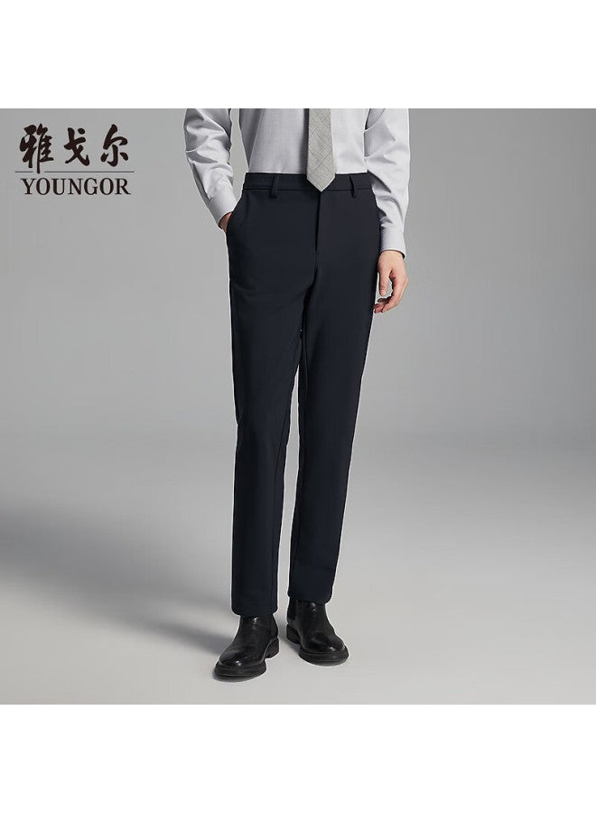 Youngor New High-count High-density Straight Knit Pants Lightweight Warm Easy Care Dark Blue 175/82a