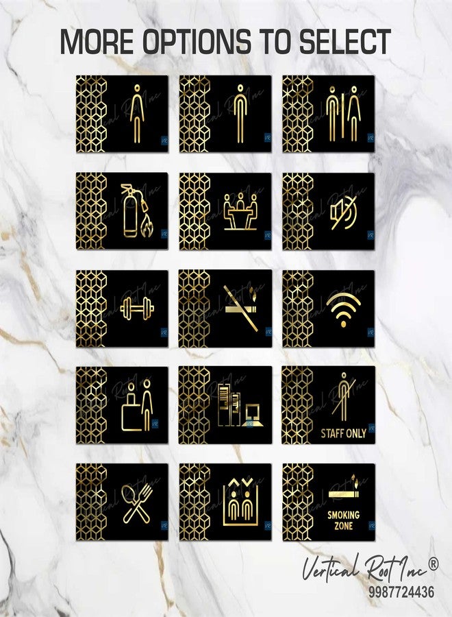 Vertical Root Inc Pantry Sign/Sticker Premium Black Gold Acrylic Signage. Self Adhesive Tape (3M). Clear,Durable & Stylish Acrylic Door Sign for Office,Hotel,Resort,Hospital Kitchen Areas - Image 5