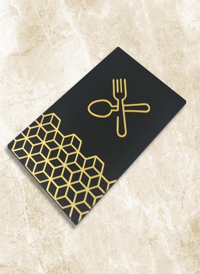 Vertical Root Inc Pantry Sign/Sticker Premium Black Gold Acrylic Signage. Self Adhesive Tape (3M). Clear,Durable & Stylish Acrylic Door Sign for Office,Hotel,Resort,Hospital Kitchen Areas - Image 2