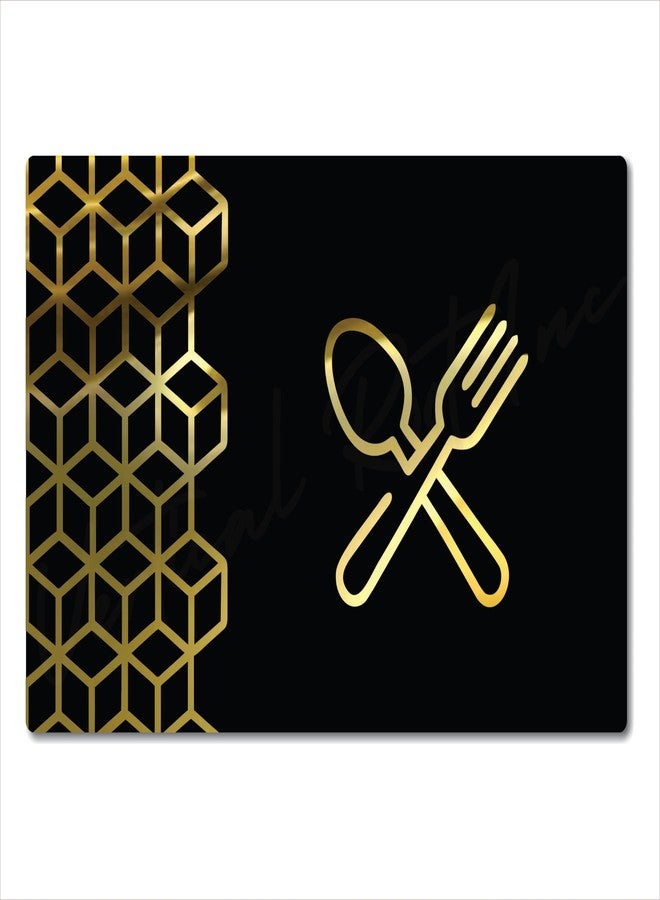 Vertical Root Inc Pantry Sign/Sticker Premium Black Gold Acrylic Signage. Self Adhesive Tape (3M). Clear,Durable & Stylish Acrylic Door Sign for Office,Hotel,Resort,Hospital Kitchen Areas - Image 1