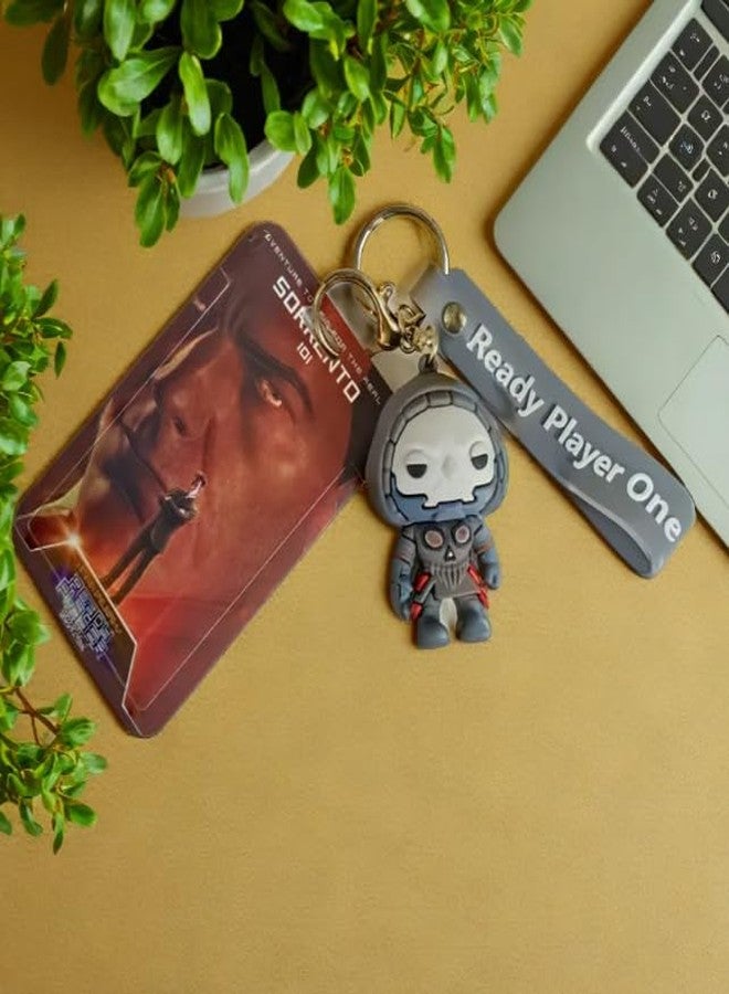 JAGMAG 1 pcs Superhero Animation Movie I Card Holder with Keychain: Protecting Student IDs in Style,Cartoon Lanyard ID Holder, ID Badge Holder 2 Sided Name Badge Holder Keychain Lanyard for Kids - Image 1