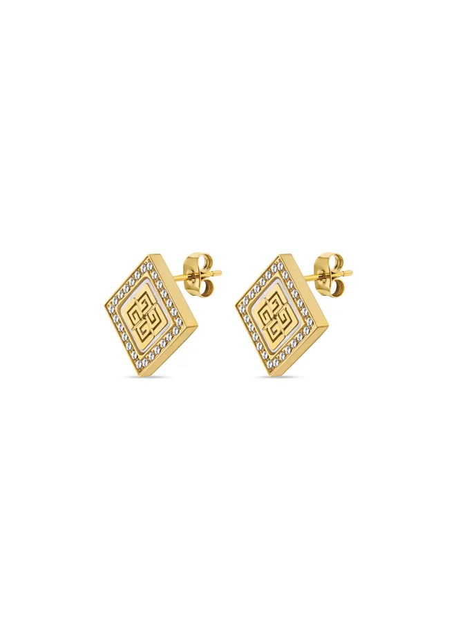 Guy Laroche  Clara Gold Plated Stud Earring for Women for Women | Best Price UAE