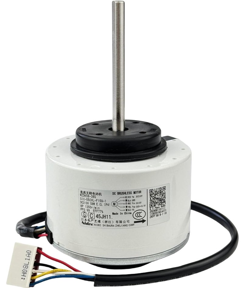 IXGPUTS Air Conditioning Motor WZDK58-38G SIC-55CVL-F159-1 DC Brushless Motor, 310V 58W 1350r/min CCW Inverter Air Conditioner Brushless DC Motor for air Conditioner - Image 1