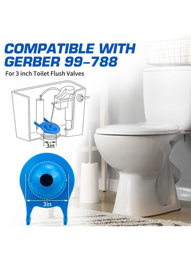 Ullnosoo Gerber Toilet Flapper Replacement, 3 inch Toilet Stopper Kit for Gerber 99-788 with 2 Toilet Handle Chains Fits 3 inch Toilet Flush Valve, Water Saving, Easy to Install - Image 4