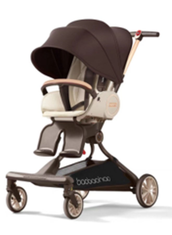 baobaohao New Model Lightweight Travel Stroller with High-View Canopy V9-Coffee - Image 1