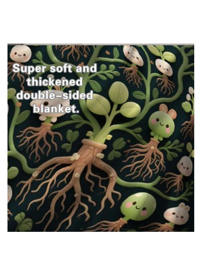 عام بطانية رقيقة من الفانيلا (دافئة ومريحة، ومناسبة للنوم واستخدام الألعاب وإزالة الغبار ومقاومة للرمل) 150 سم * 200 سم - 1024 - Image 5