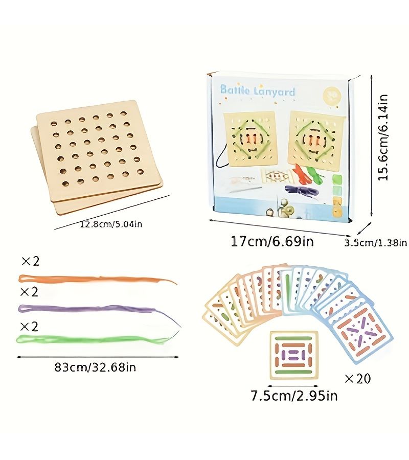 Threading Game Toy For Children Develops Focus Patience Fine Motor Skills Hand Eye Coordination Holiday Gift - Image 2