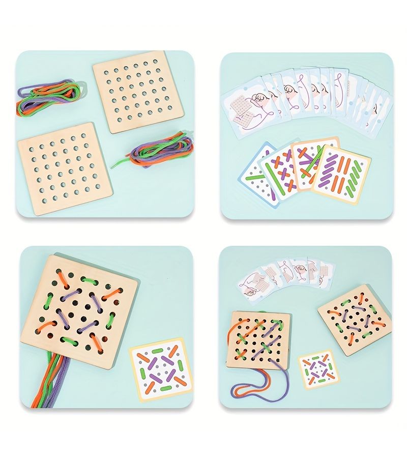 Threading Game Toy For Children Develops Focus Patience Fine Motor Skills Hand Eye Coordination Holiday Gift - Image 4