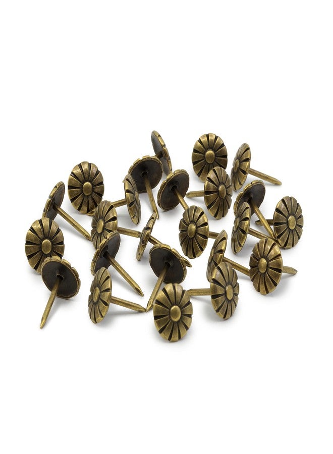 Dritz Home 9013 Daisy Decorative Nails, 7/16-Inch, Antique Brass (24-Piece) - Image 3
