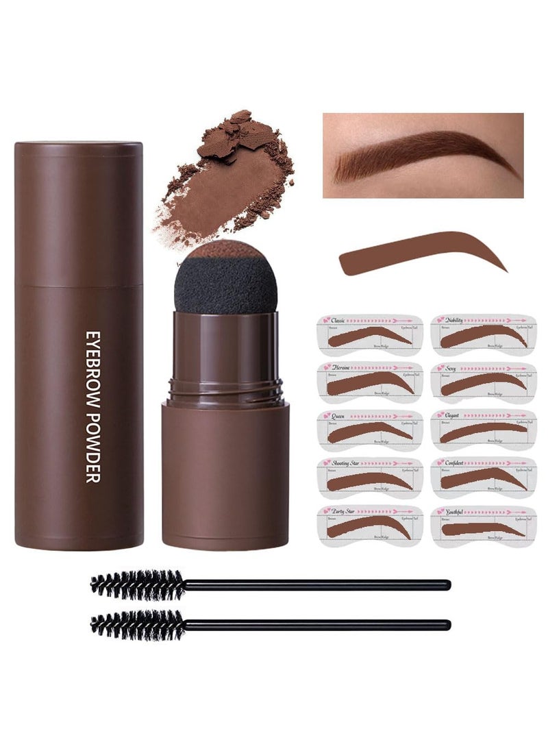 AMY'S DIARY - Eyebrow Stamp Stencil Set, Eyebrow Stencils Shaping Kit, Long-Lasting Eyebrow Pomade for Women Girl, Cruelty-Free plantillas para la cejas (brown) - Image 1