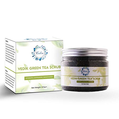Calin Vedik Green Tea Body Scrub, 200 ml - Image 1