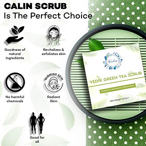 Calin Vedik Green Tea Body Scrub, 200 ml - Image 5