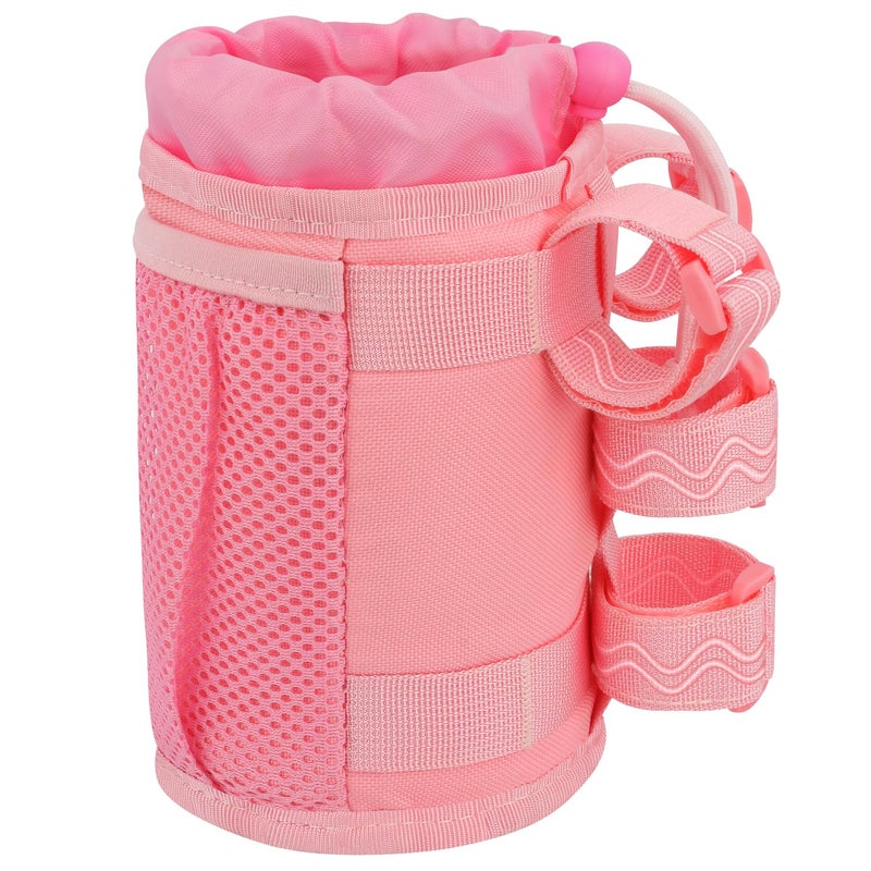 WUVOP Bike Cup Holder, Water Bottle Holder Handlebar for Bike with Mesh Pockets, Universal Fabric Bicycle Water Bottle Drink Cup Cage for Cruiser Bikes, Scooter, Mountain MTB, Stroller, Wheelchair, Boat - Image 1