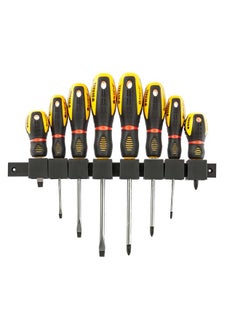 NIBEMINENT 8-In-1 Comfort Grip Screwdriver Set Yellow/Black 12.2x12.2x1.57cm  - Image 1