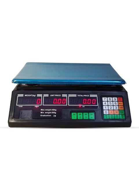 Digital Price  Weighting Computing Scale Min Weight 200g  Max Weight 40kg  Graduation 2g