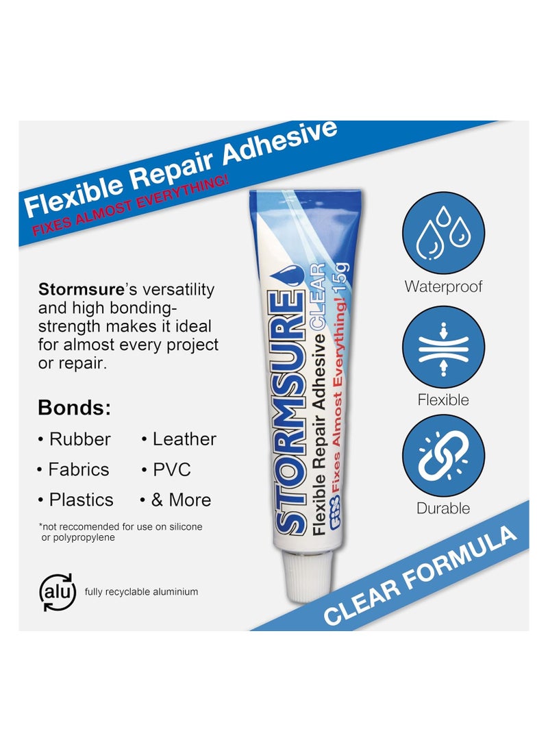 Stormsure - Stormsure Flexible Repair Adhesive 15g Tube – Heavy Duty Waterproof Adhesive, All-Purpose, Ultra-Durable, High Strength & Temperature Resistant - Image 1
