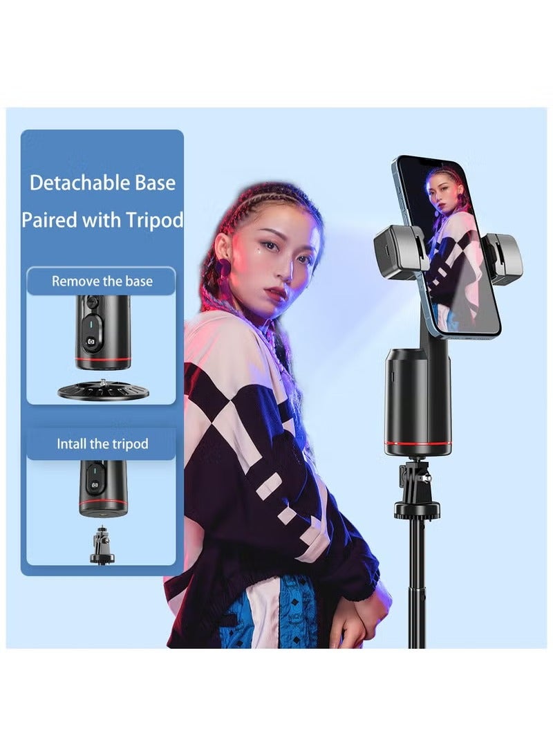 360° Rotating Auto Face Tracking Tripod with Phone Holder, Remote Control, No App Required, Gesture Control Supported, Portable Moving Tripod for Vlog Live Streaming, Video Recording, and Shooting - Image 3